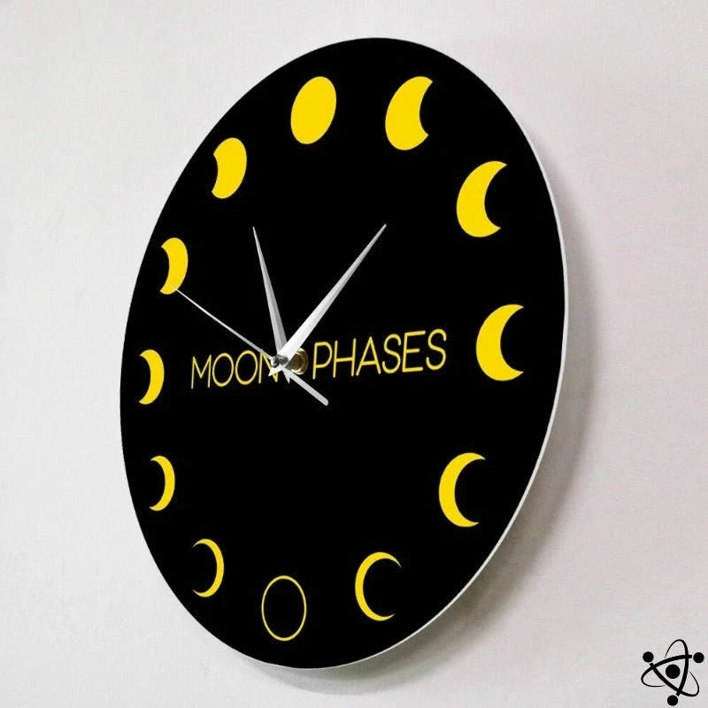 Original Wall Clock Lunar Phase Science Decor