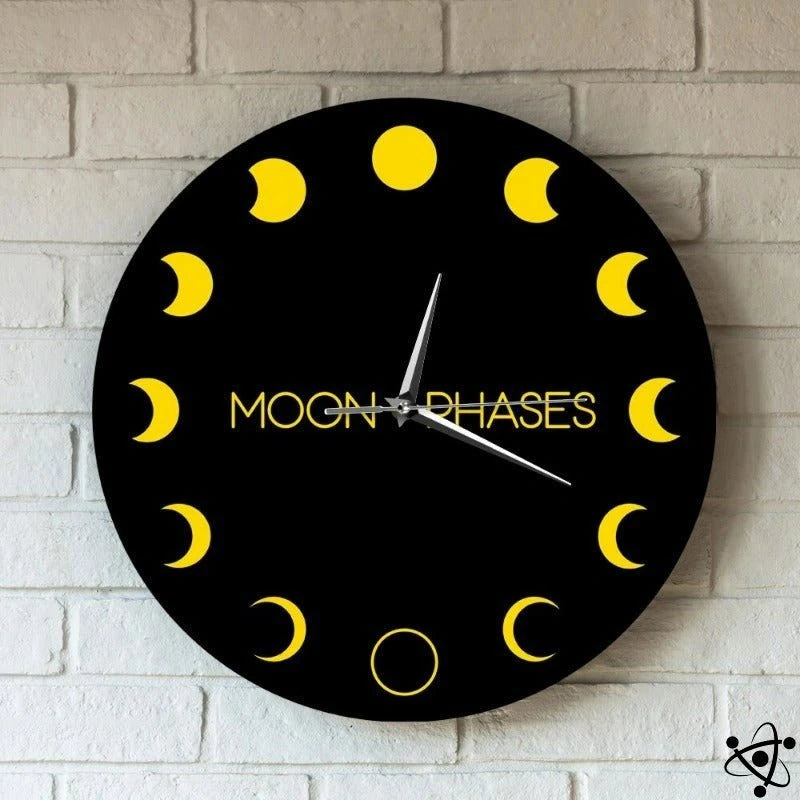 Original Wall Clock Lunar Phase Science Decor