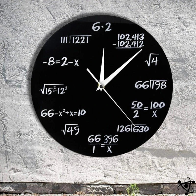 Original Wall Clock Mathematics Science Decor