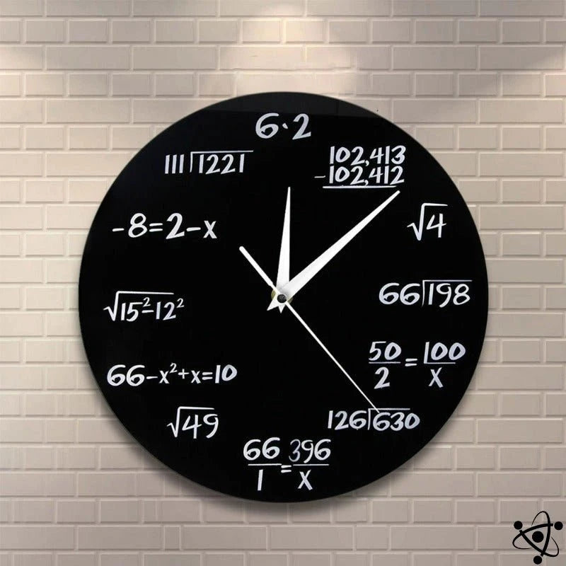 Original Wall Clock Mathematics Science Decor
