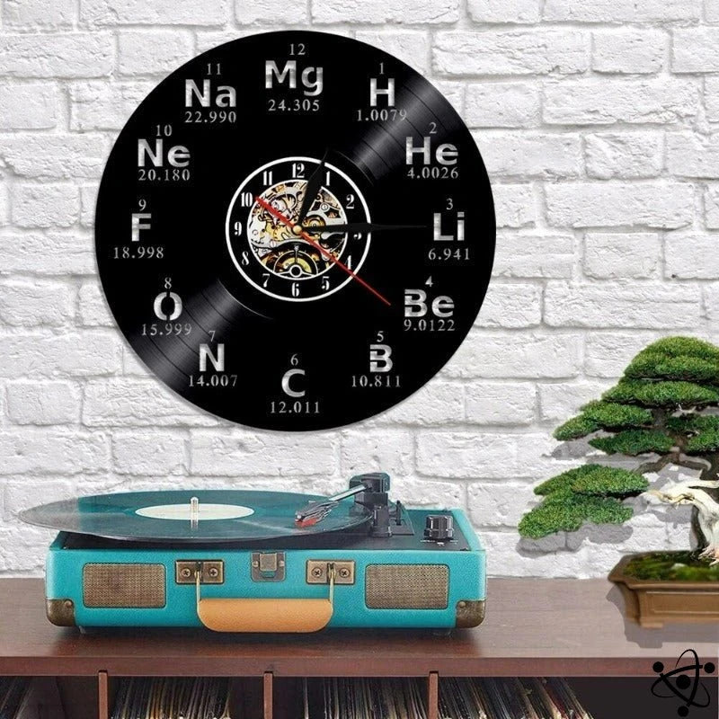 Original Wall Clock Periodic Led Elements Science Decor