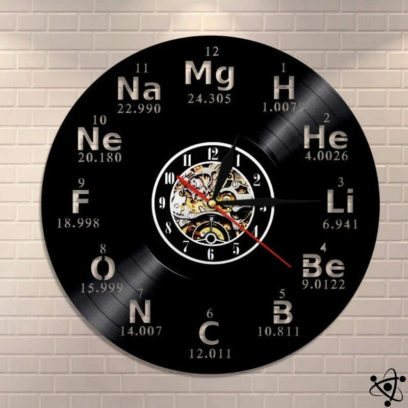 Original Wall Clock Periodic Led Elements Science Decor