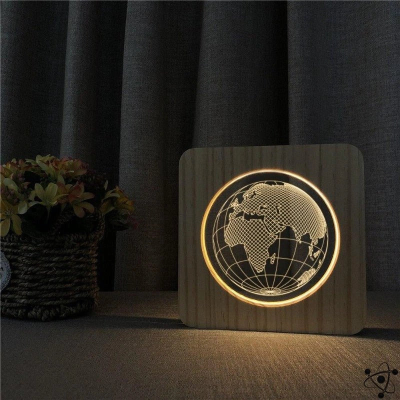 Planet Earth 3D Night Light Science Decor
