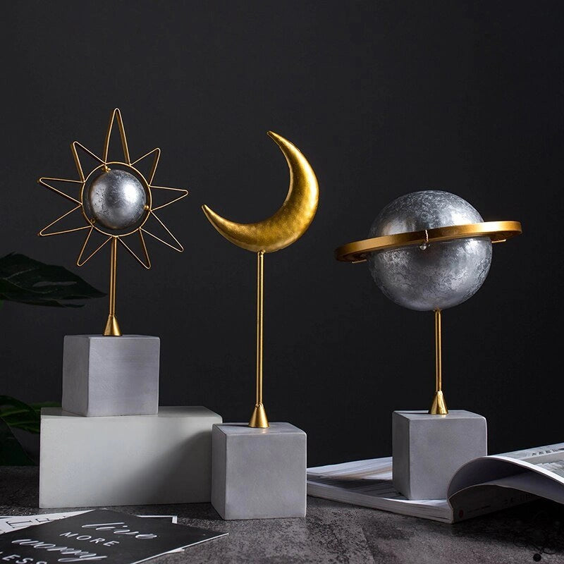 Planets Statuettes Science Decor
