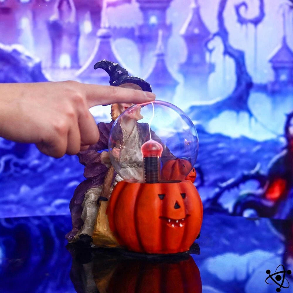 Plasma Lamp Pumpkin & Witch Science Decor