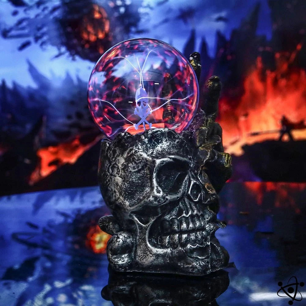 Plasma Lamp Skull & Face Science Decor