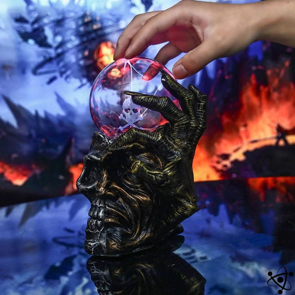 Plasma Lamp Skull & Face Science Decor