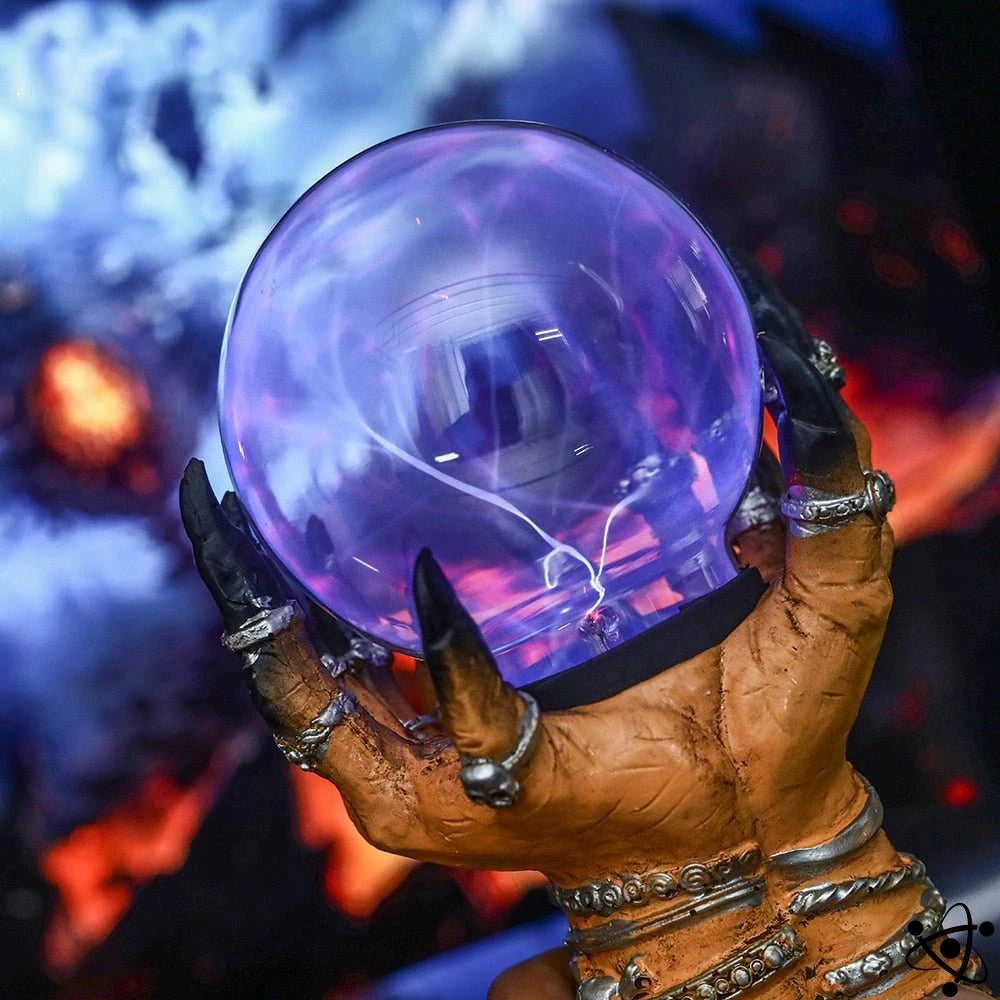 Plasma Lamp Witch Hand Science Decor