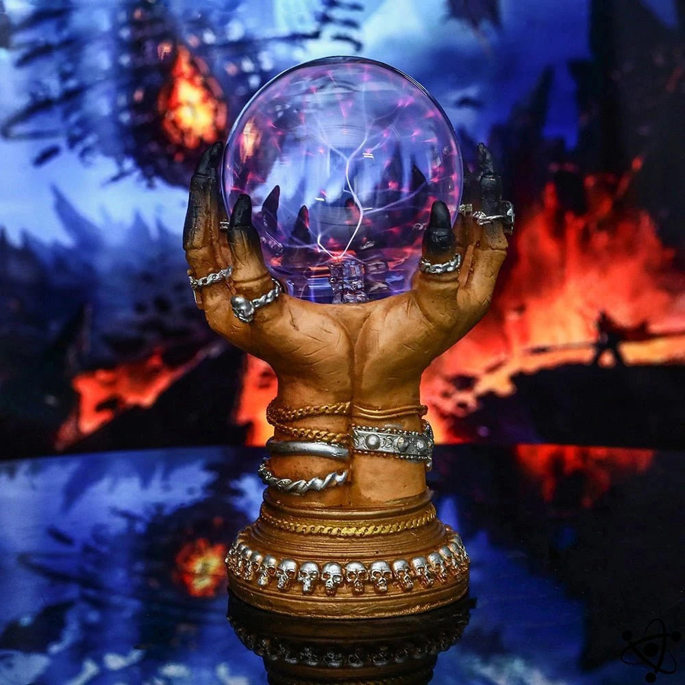 Plasma Lamp Witch Hand Science Decor