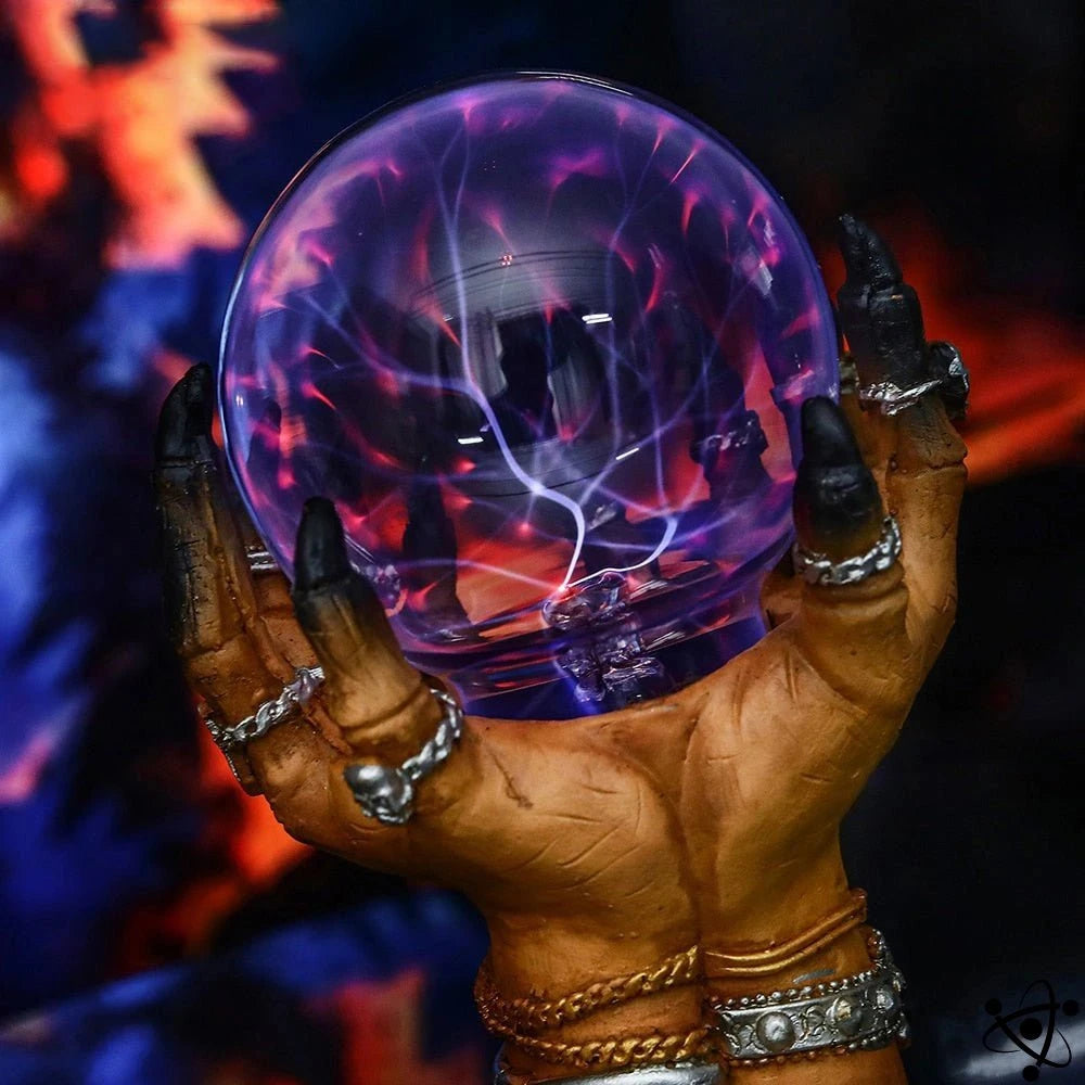 Plasma Lamp Witch Hand Science Decor