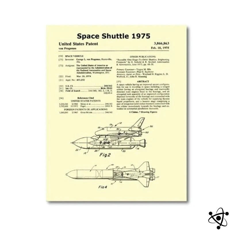 Poster American Space Shuttle Scheme Science Decor