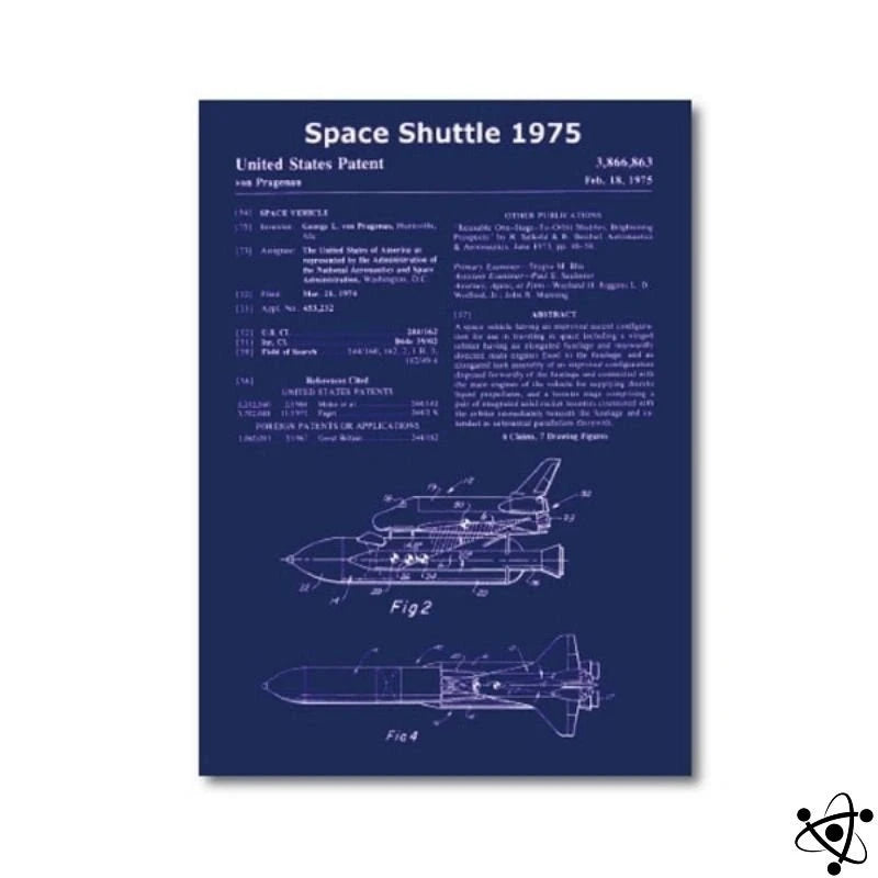 Poster American Space Shuttle Scheme Science Decor
