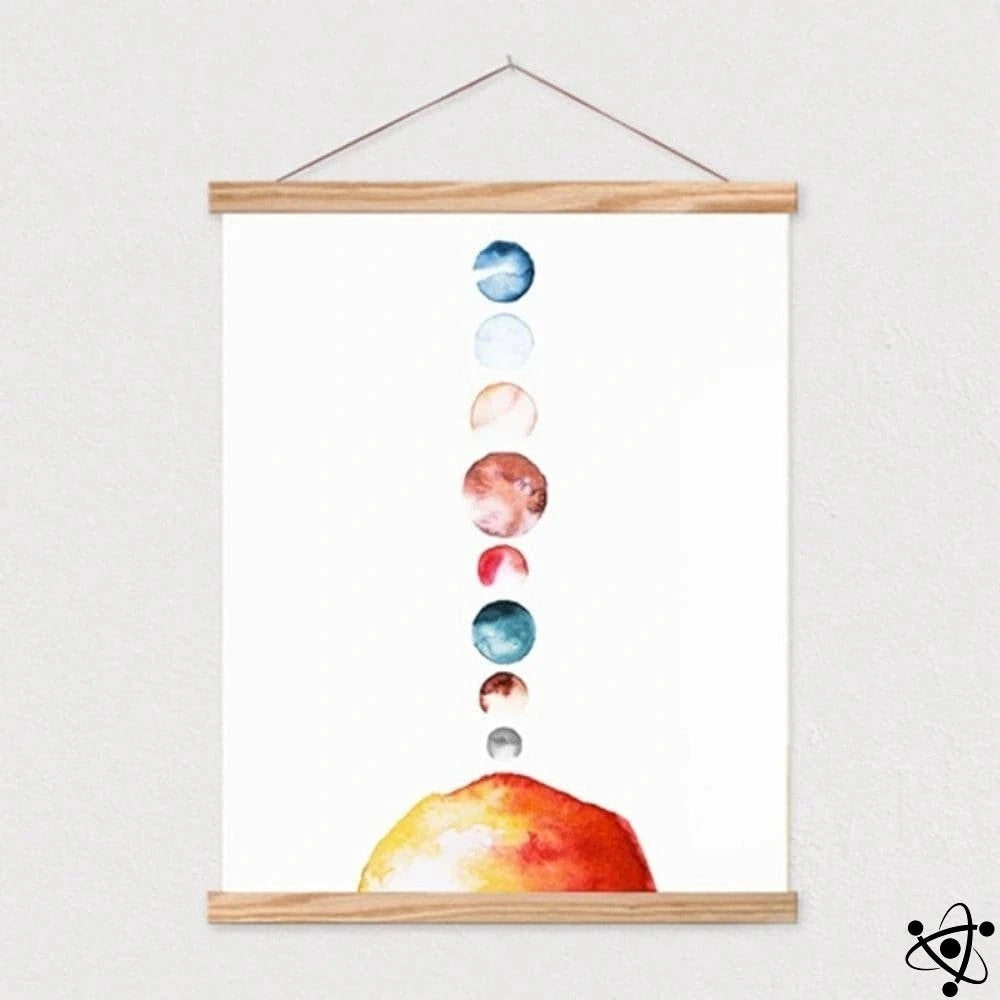 Poster Aquarellate Planets Of The Solar System Science Decor