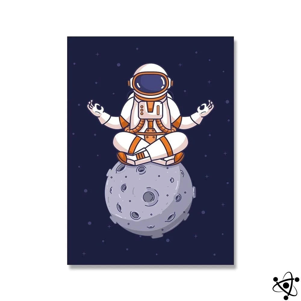 Poster Astronaut In Meditation Science Decor