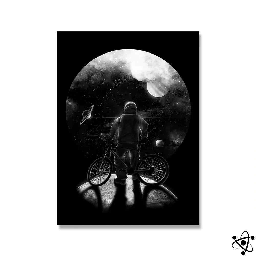 Poster Astronaut Spatial Bicycle Science Decor
