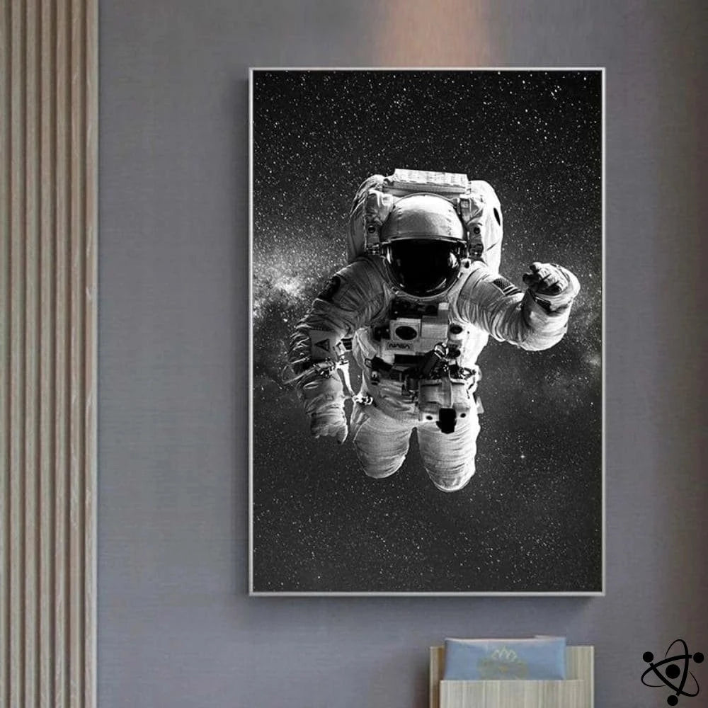 Poster Black & White Astronaut Science Decor