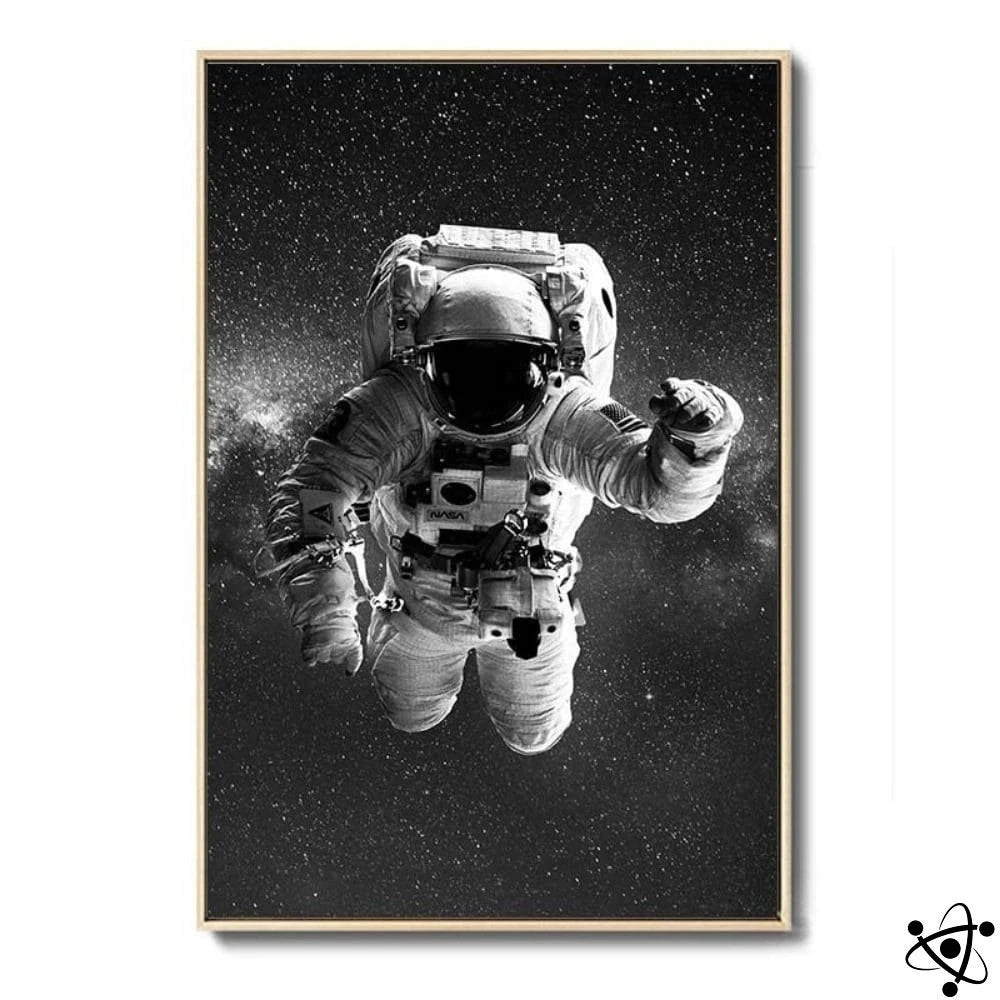 Poster Black & White Astronaut Science Decor