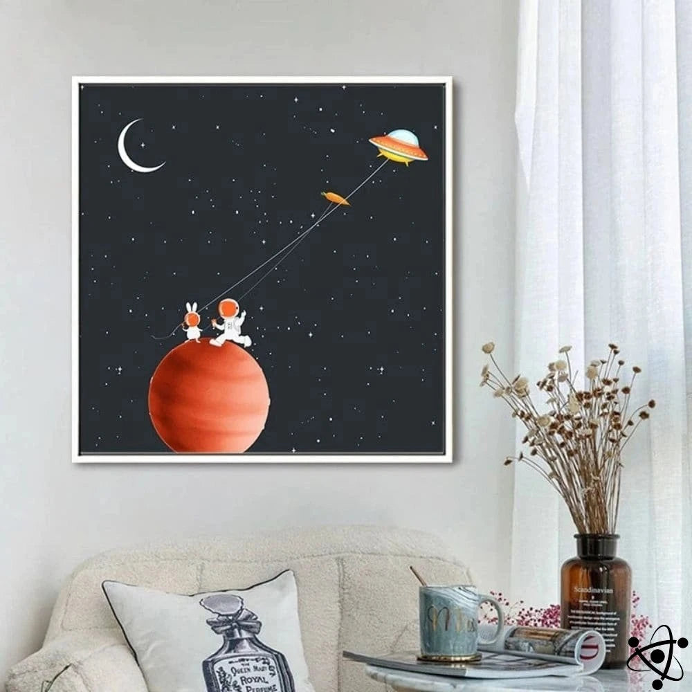 Poster Cerf-Volant Astronauts Science Decor