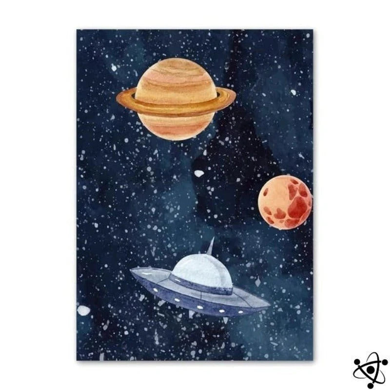 Poster Extraterrestrial Painting Science Decor