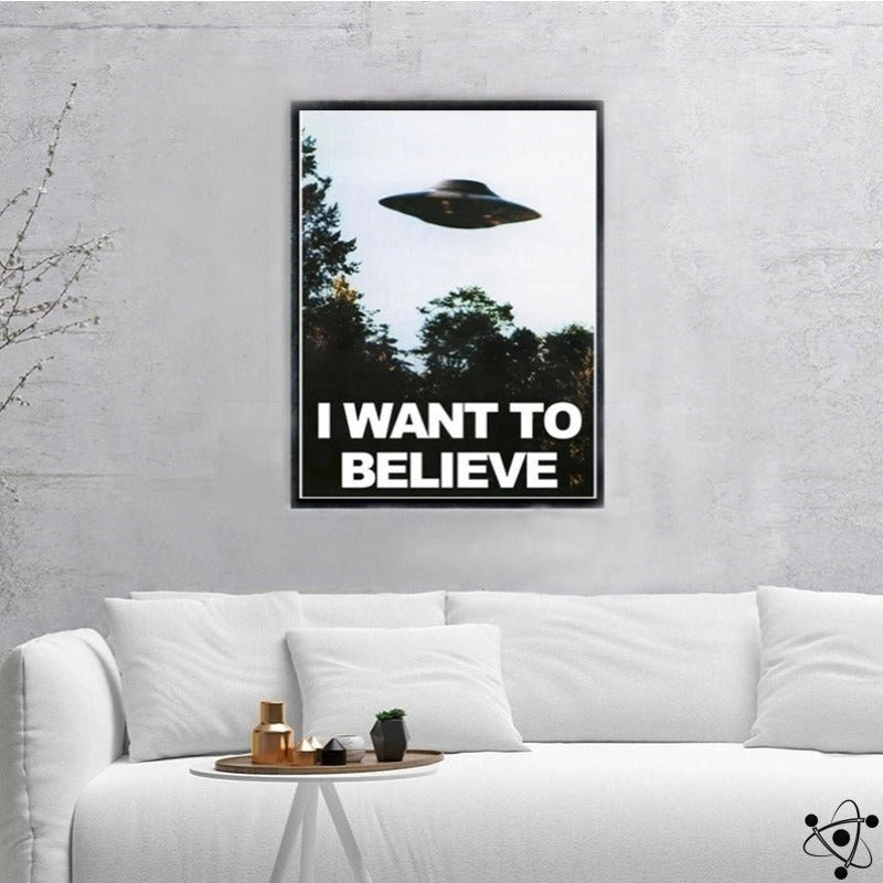 Poster I Want To Believe UFO Science Decor