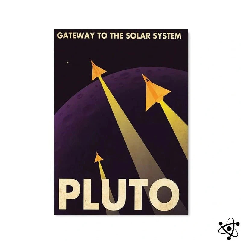 Poster Retro Pluto Science Decor