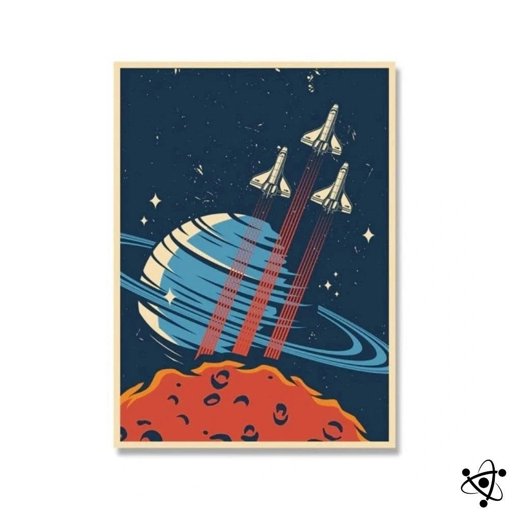 Poster Retro Vessels Science Decor