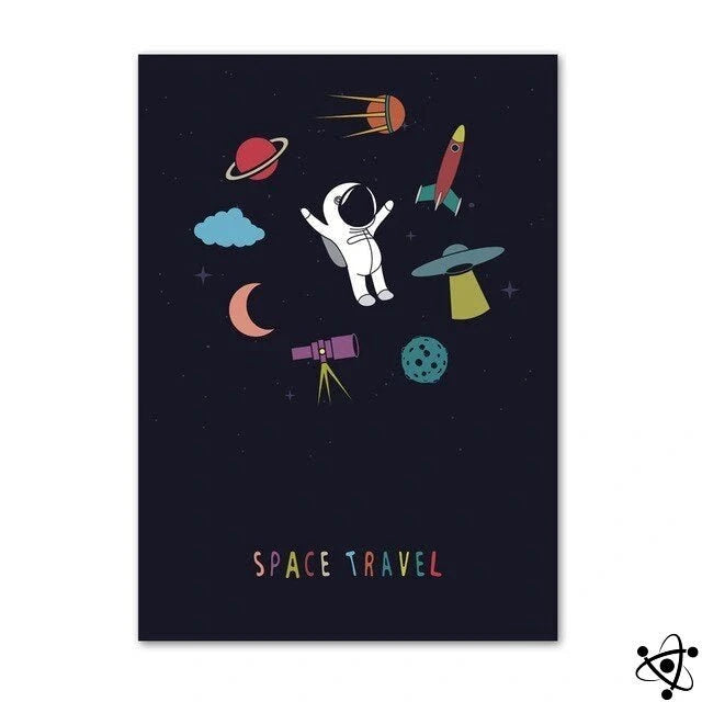 Poster Space Travel Science Decor