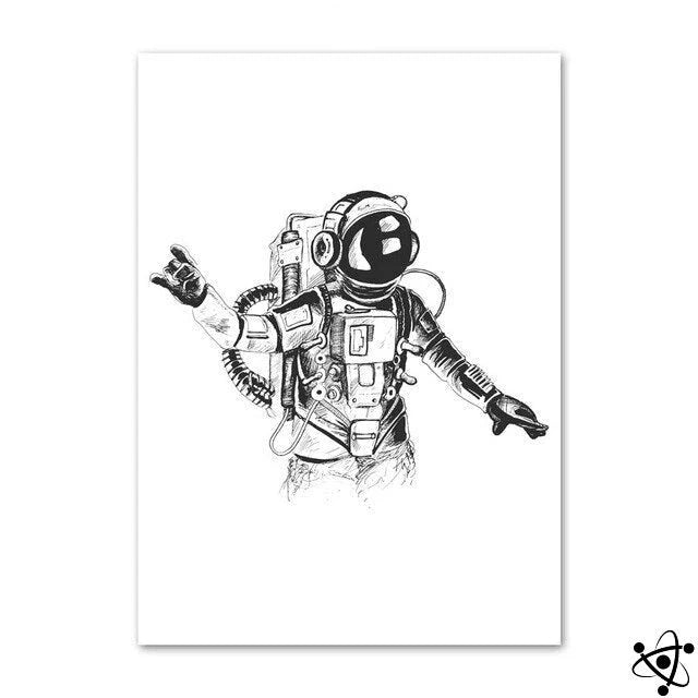 Poster Spatial Astronaut Science Decor