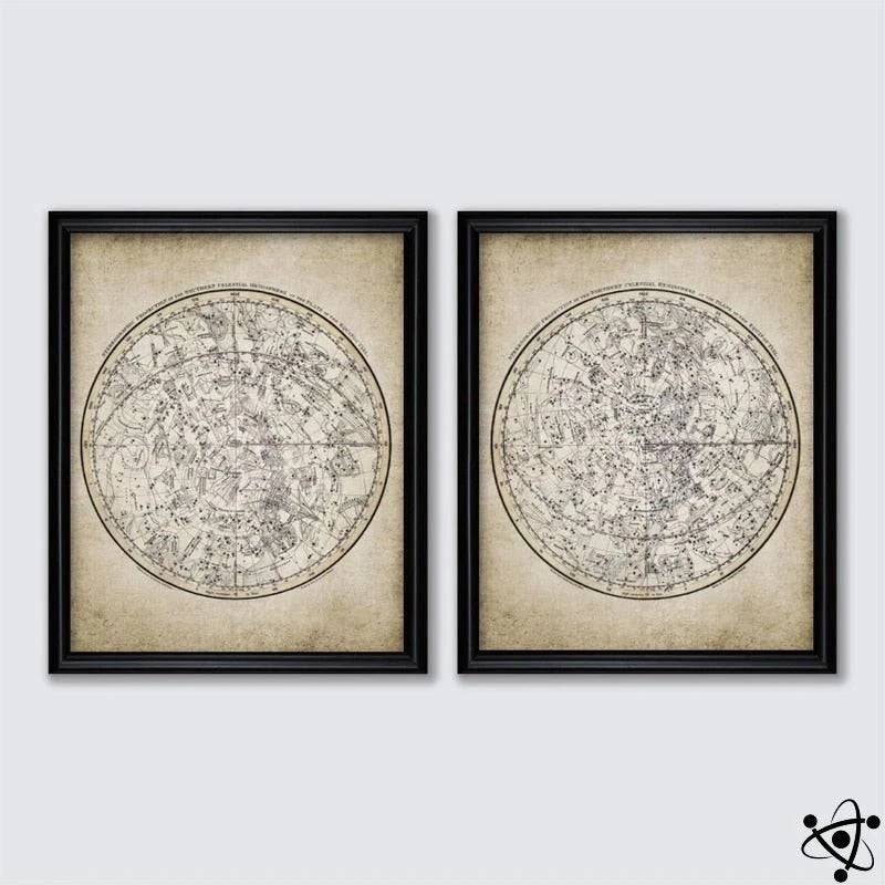 Posters Astronomical Cards From The 19Th Century Science Decor