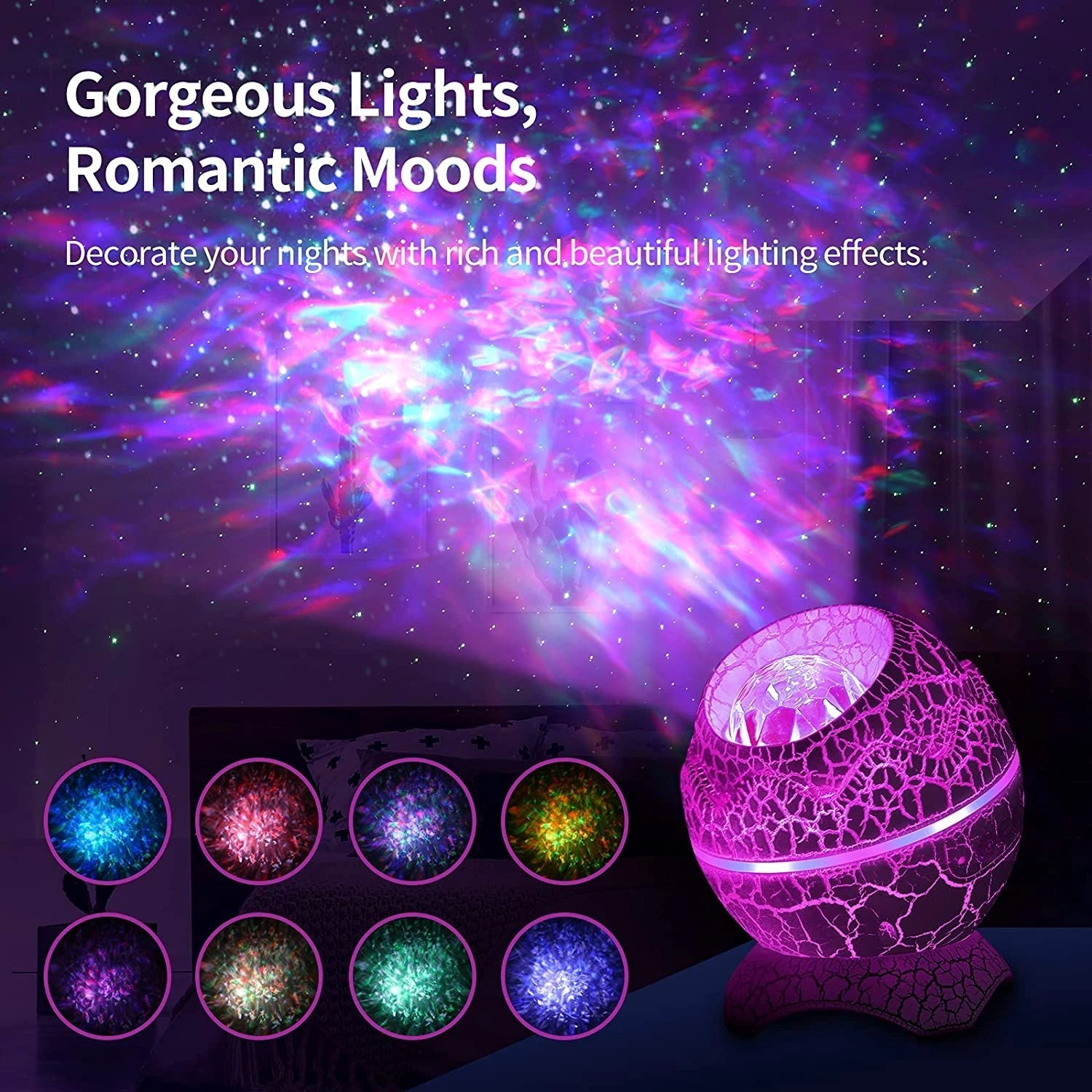 Projector Galaxy Stars Egg Science Decor