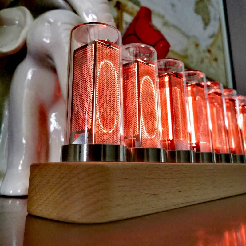Pseudo Glow Tube Clock LED Science Decor