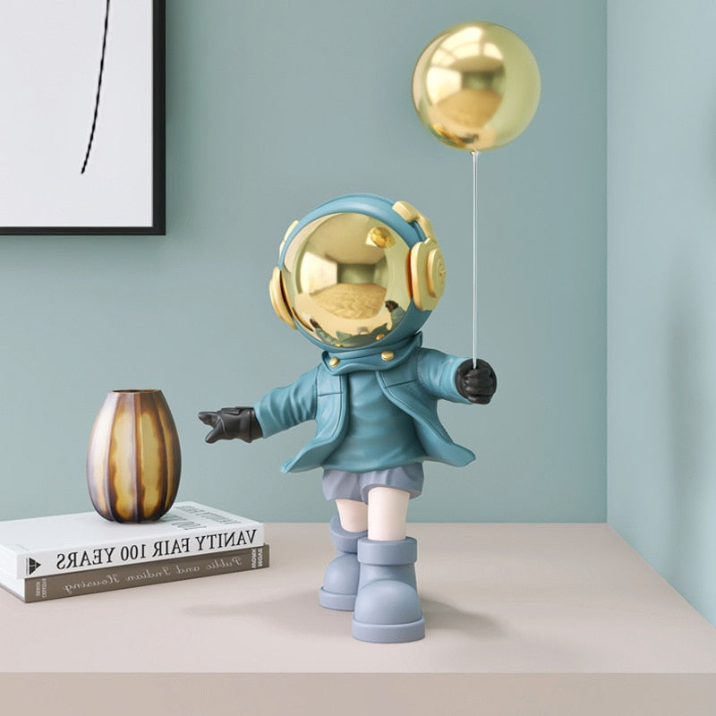 Resin Astronaut Table LED Lamp Science Decor
