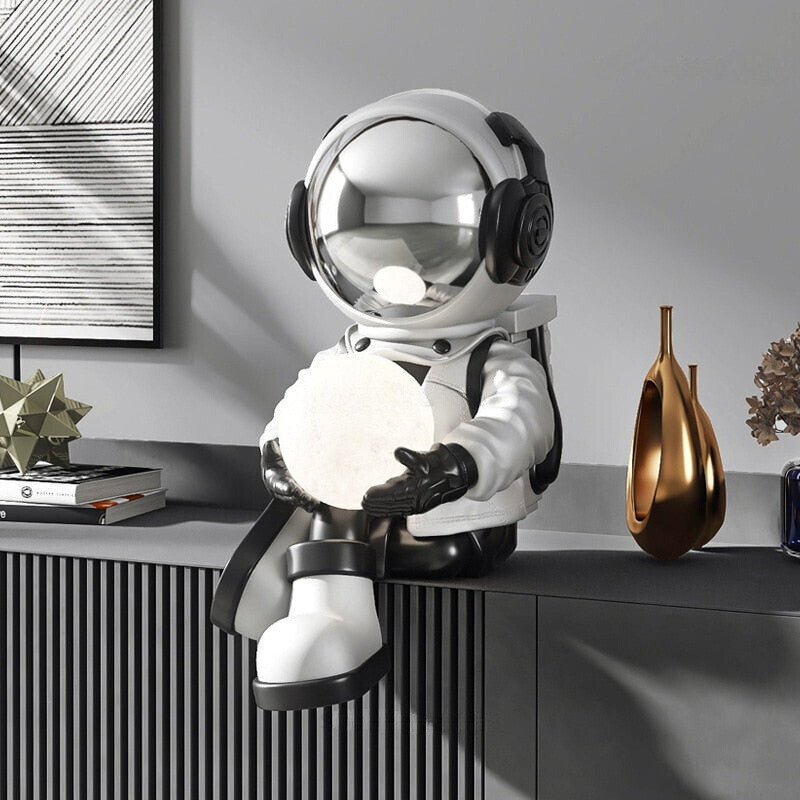 Resin Astronaut Table LED Lamp Science Decor
