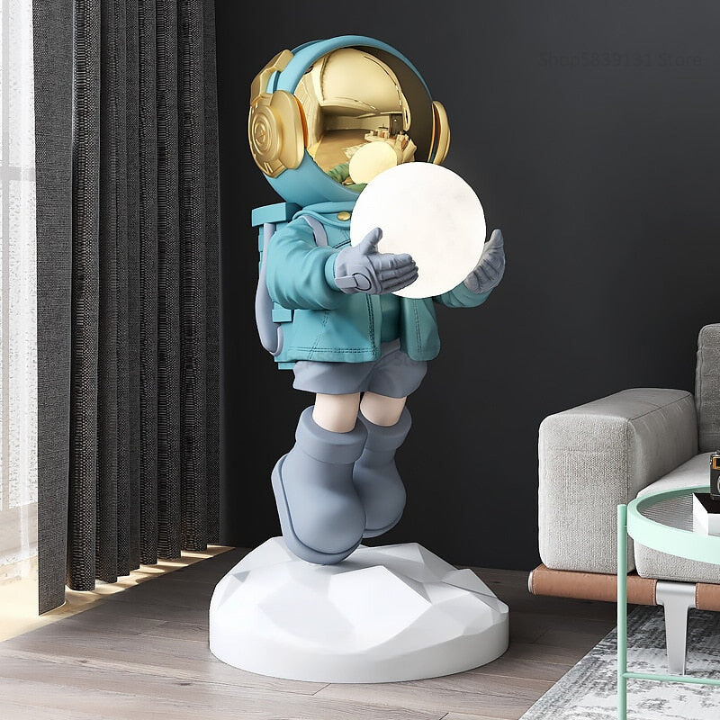 Resin Astronaut Table LED Lamp Science Decor