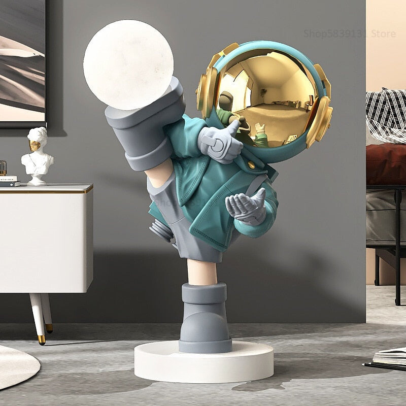 Resin Astronaut Table LED Lamp Science Decor