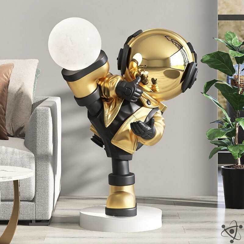 Resin Astronaut Table LED Lamp Science Decor