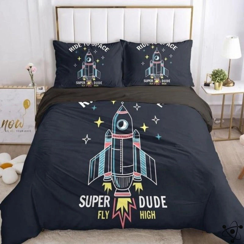 Rocket Duvet Cover Science Decor