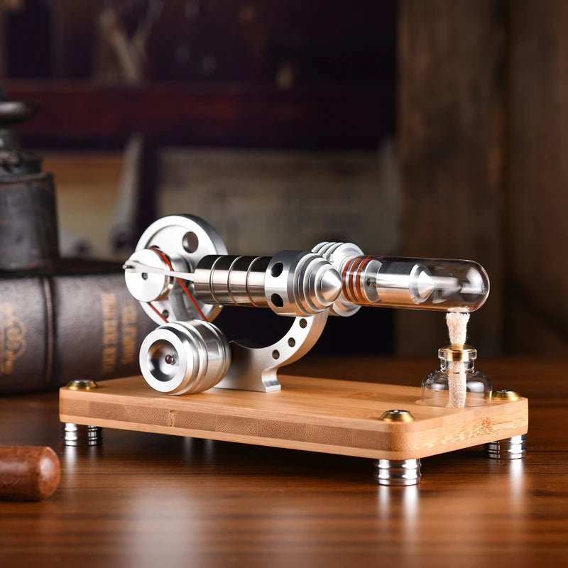 Wooden Stirling Engine Science Decor