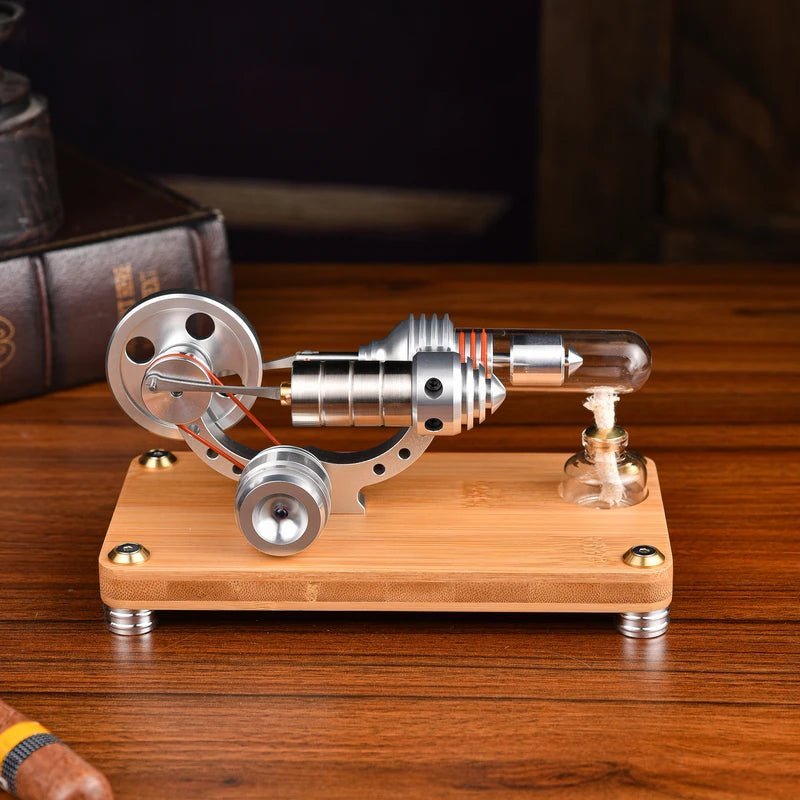 Wooden Stirling Engine Science Decor