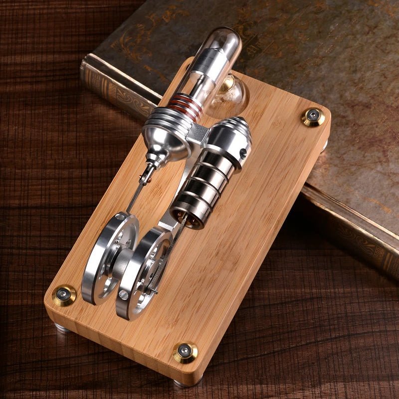 Wooden Stirling Engine Science Decor
