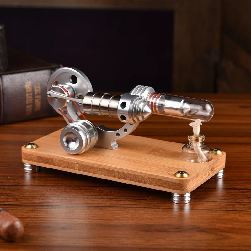 Wooden Stirling Engine Science Decor