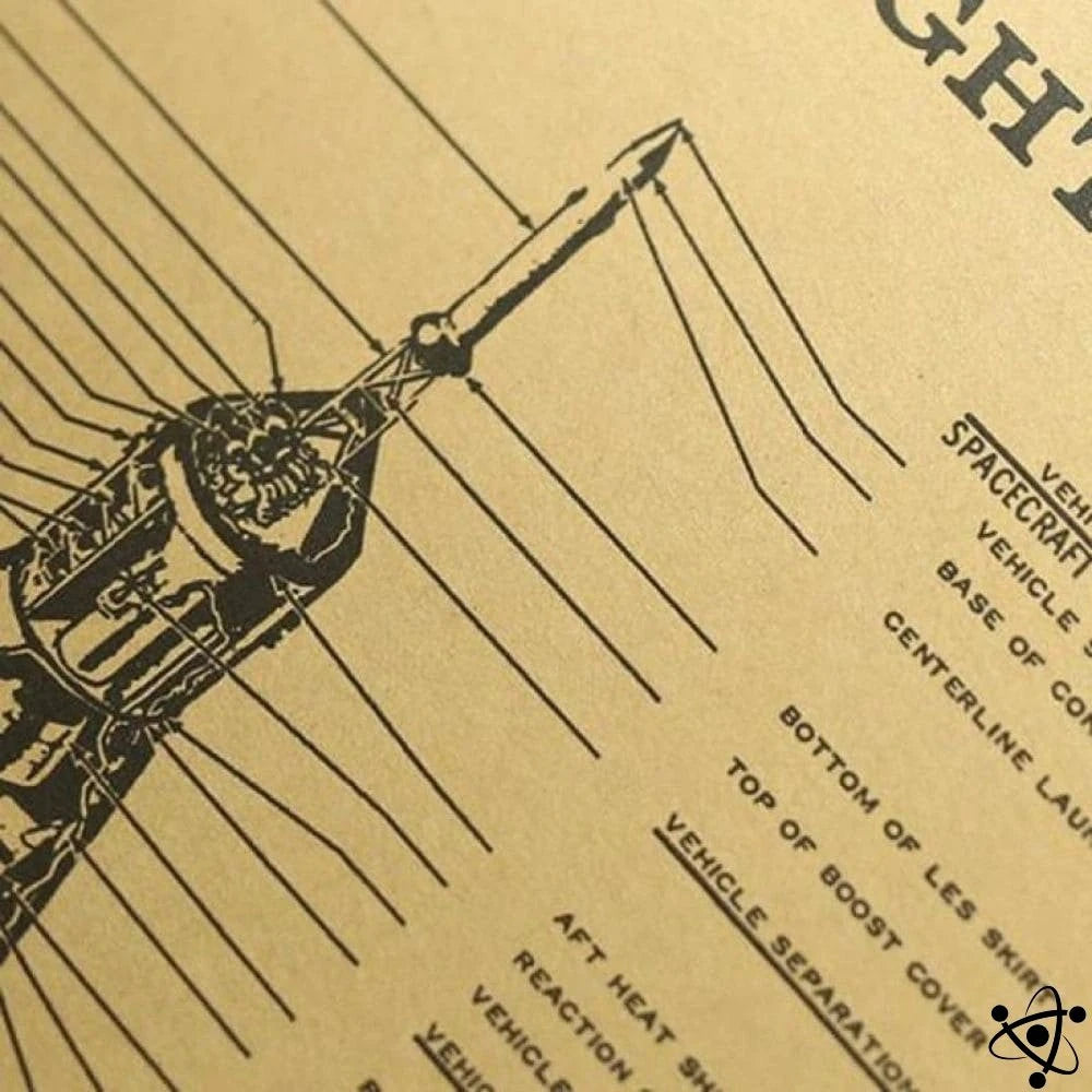 Schema Of The Saturn V Rocket Science Decor