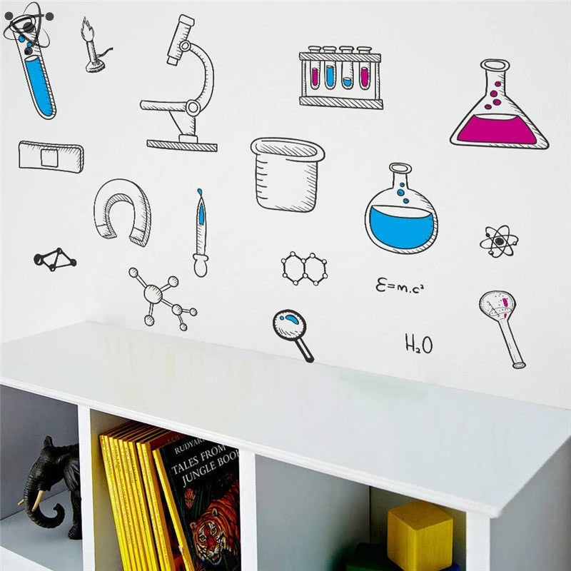 Scientific Laboratory Wall Stickers Pack Science Decor
