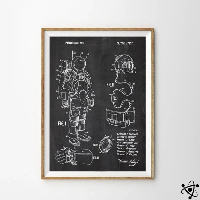 Scientific Poster Combination Astronaut Science Decor