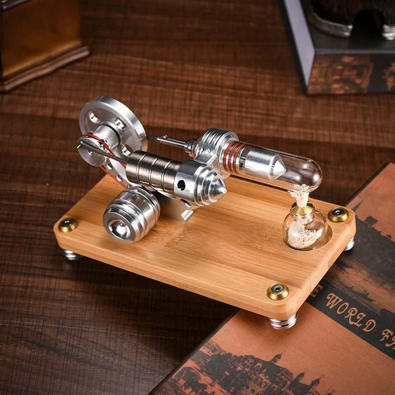 Wooden Stirling Engine Science Decor