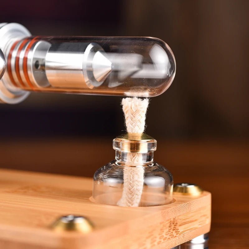 Wooden Stirling Engine Science Decor