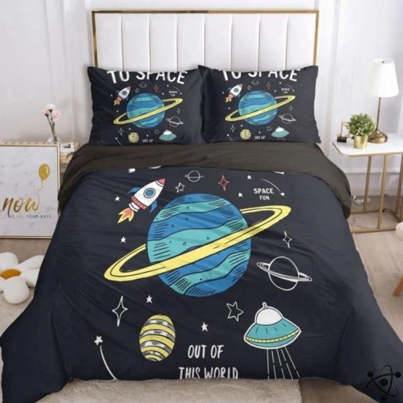 Space Travel Duvet Cover Science Decor