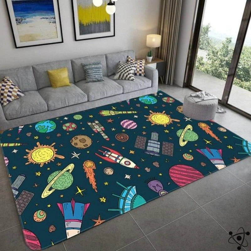 Space Travel Rug Science Decor
