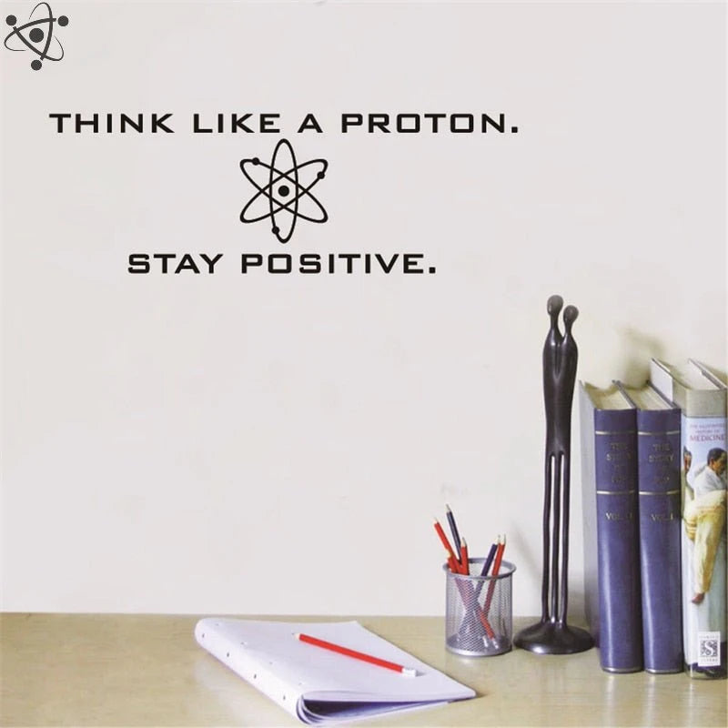 Stay Positive Science Wall Sticker Science Decor