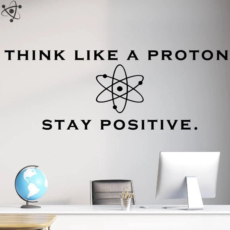Stay Positive Science Wall Sticker Science Decor